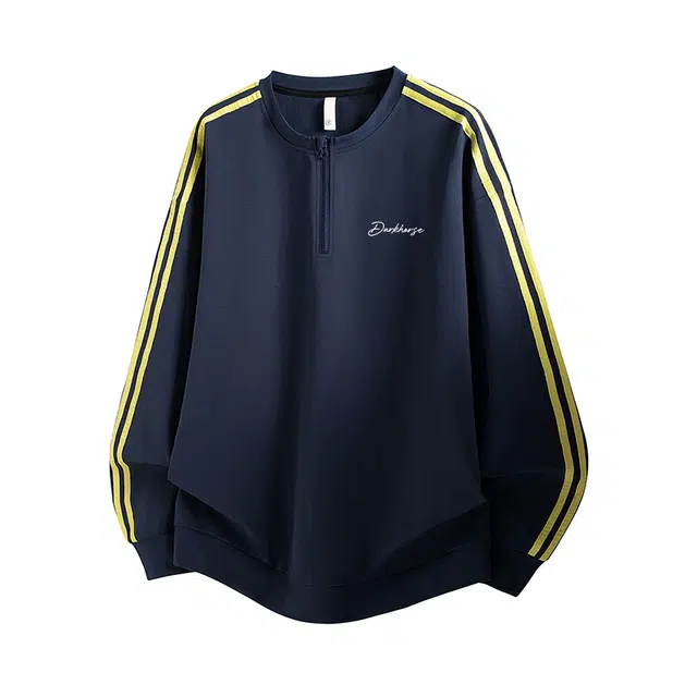 黑马漫画 重磅印花纯色秋季卫衣 男女同款