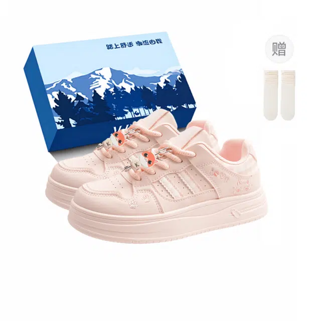 小鹿米利 小众多巴胺可爱小猫休闲运动 包裹性防滑 低帮 板鞋 女