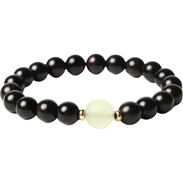 【沉贵宝】 色菲尔 国潮转运手饰 节节高升竹节素雅新中式国风小众 简约百搭素雅拍盘玩时尚通勤学生百搭#好运 黑檀 手串 男女同款情侣款