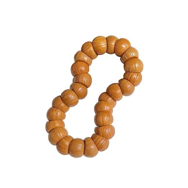 京华录 国潮新中式猪大肠斜切小众创意休闲解压绕指柔佛珠 上班摸鱼文玩#好运 猴头核桃 手串 男女同款情侣款