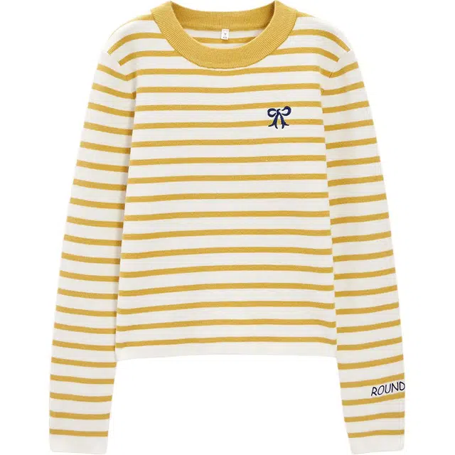 爱依服 韩版时尚通勤常规休闲风针织衫 女款