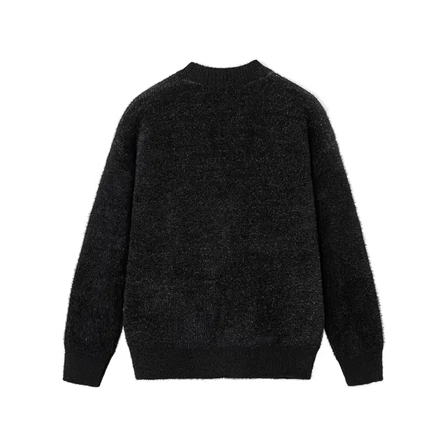 吾皇猫 学院风美式复古潮流拼色高街基础款长袖上衣慵懒风时尚贴布舒适透气春秋针织外套简约百搭冬季休闲开衫毛衣 男女同款