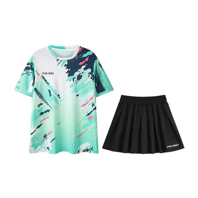 浦锐 万花筒舒适简约休闲百搭日常户外运动羽毛球服 女款
