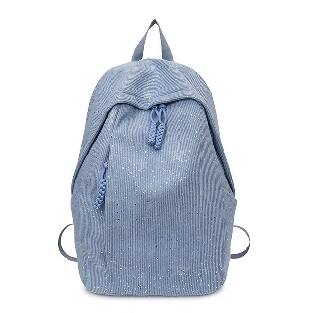 蔻蒂熊 满天星小众设计感书包女生慵懒风大容量轻便旅游时尚 涤纶 双肩包 常规 青少年 白色/黑色/红色/蓝色/粉色