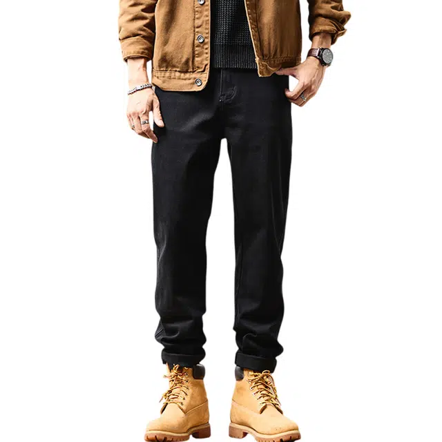 吉肯蒂 新潮美式长裤男装宽松小锥裤牛仔裤 男款