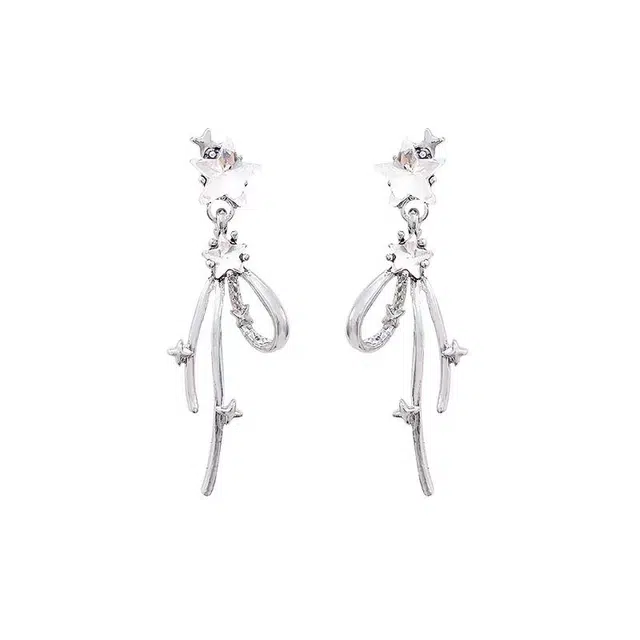 澜耀 星星流苏耳坠 轻奢小众设计感耳饰 铜合金 耳环 女款