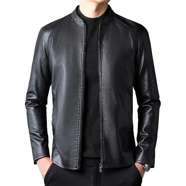 太子龍 机车皮秋季潮流立领上衣商务休闲行政夹克外套 男款
