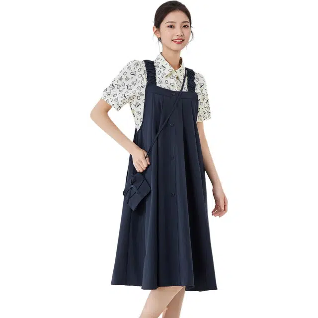 爱依服 夏季通勤温柔休闲风裙装套装 女款