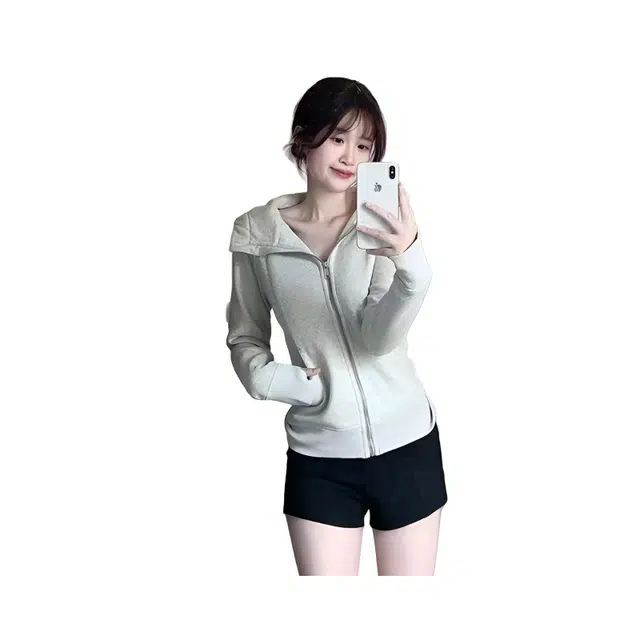 望莱仕 显瘦开衫连帽女春秋季美式修身运动瑜伽卫衣 女款