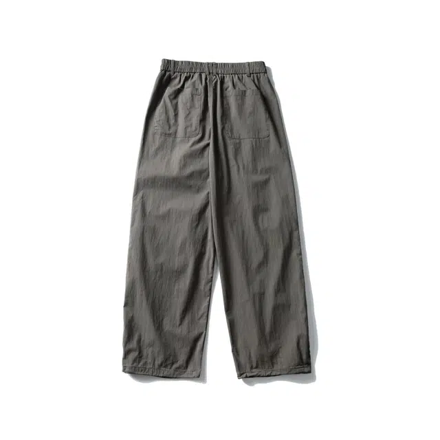 【dme】 美式潮牌纯色抽绳伞兵裤宽松阔腿简约运动百搭直筒工装休闲裤 男女同款