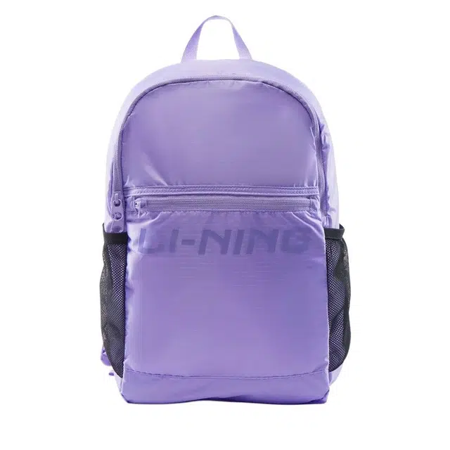 李宁儿童 综合体能 简约轻便时尚运动 涤纶 双肩包 中号 儿童款 紫色