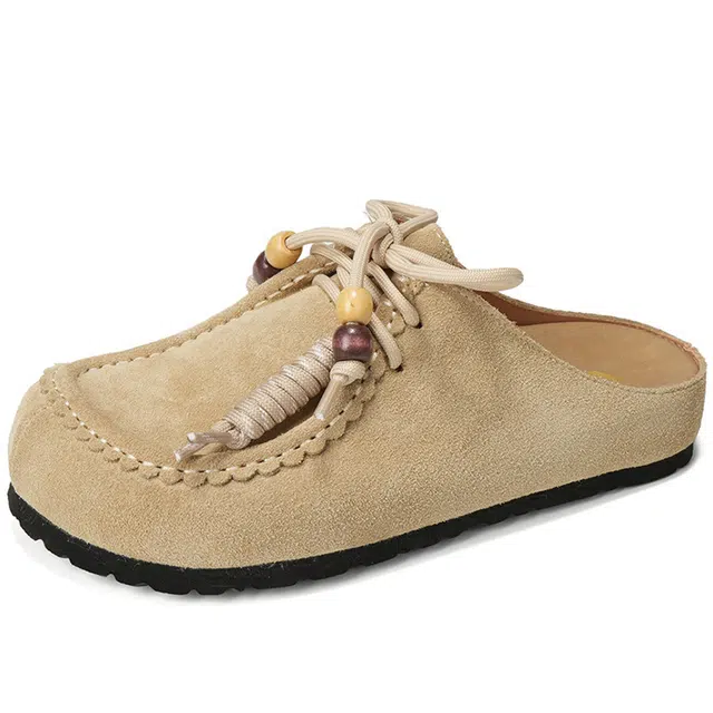 GOSO Kangaroo Leather Platform Slides