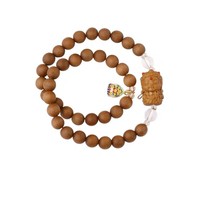 子婳 澳洲檀多圈文玩佛珠念珠诸事顺利平安喜乐新中式复古民族风雅致高级感手饰#好运 檀木 手串 男女同款情侣款