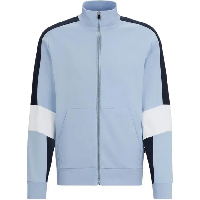 HUGO BOSS Cotton-Blend Zip-Up Sweatshirt With Colour-Blocking