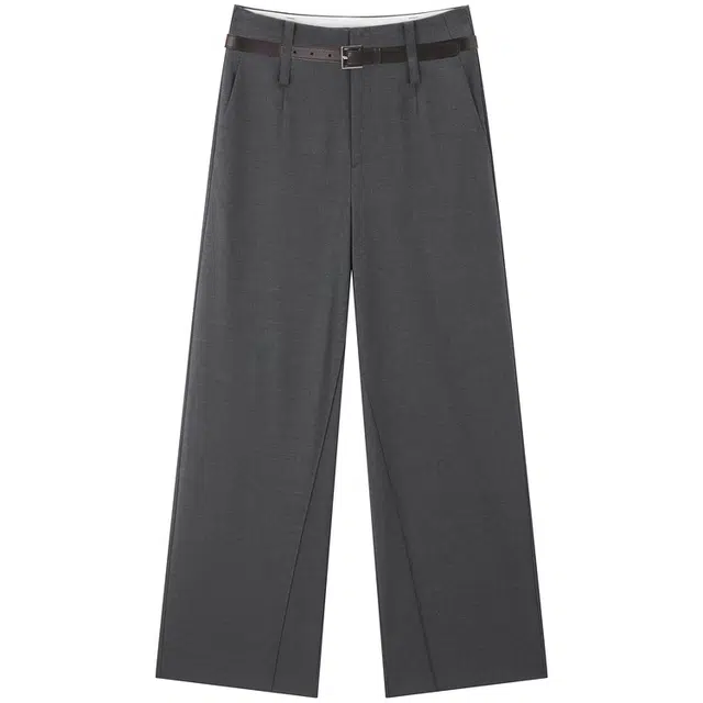 太平鸟 高腰时尚百搭显瘦附腰带阔腿裤西装直筒休闲裤 女款
