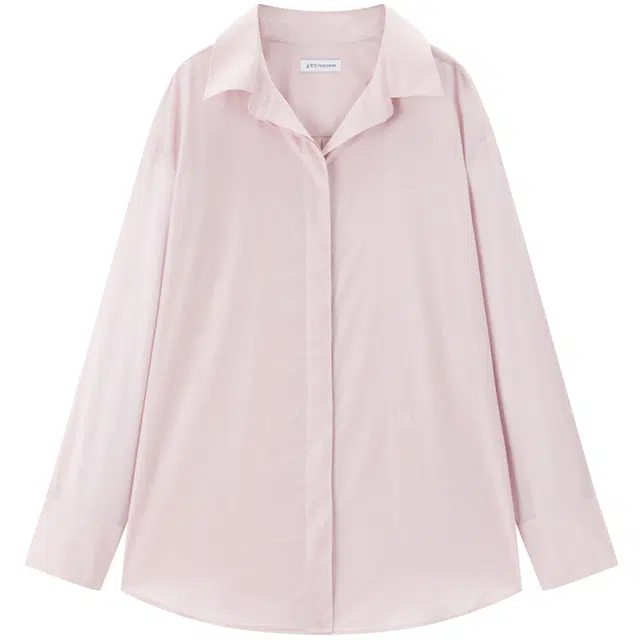 太平鸟 百搭时尚简约舒适铜氨棉合体通勤休闲长袖衬衫 女款