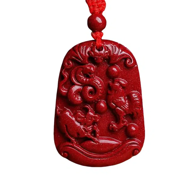 茂琼 三合生肖 小众百搭高级感#好运 朱砂 项链 男女同款情侣款