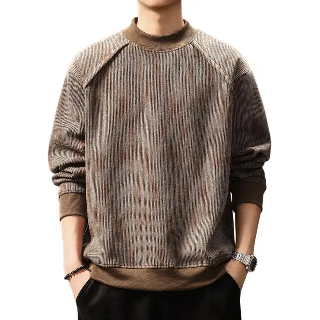 贵色 潮牌复古拼接重磅长袖日系潮流亲肤柔软百搭卫衣 男女同款