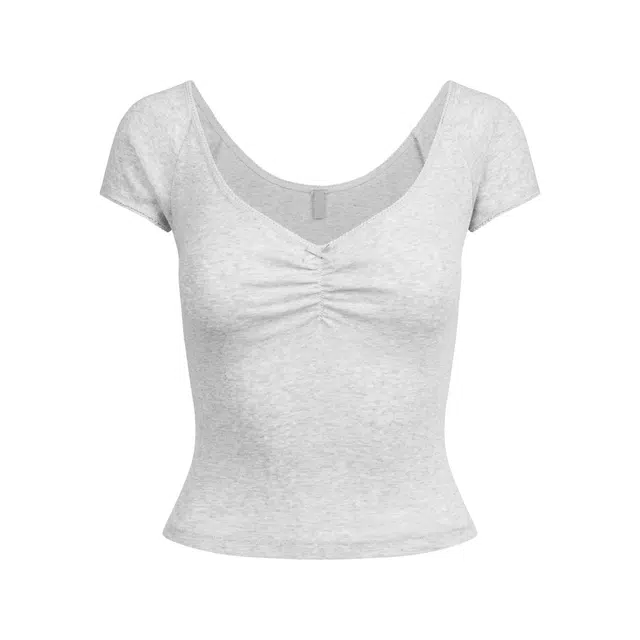 SKIMS ULTRA LIGHT JERSEY SCOOP NECK T-SHIRT FW25T
