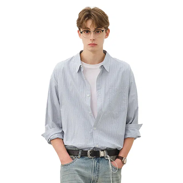 714STREET Simple Stripe Shirt