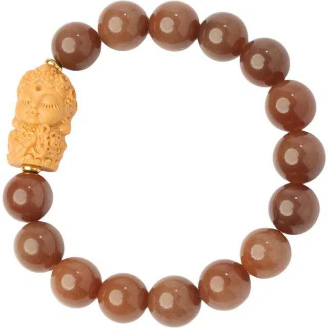 三檀小舍 宫廷国风新中式绿度母招财转运饰品配饰#好运文玩盘玩绕指柔 菩提根 手串 男女同款情侣款