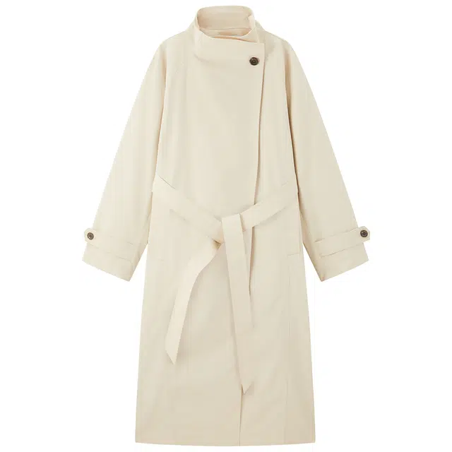 太平鸟 简约百搭优雅气质通勤长款廓系风衣 女款