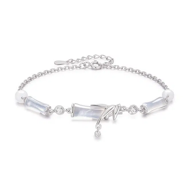 聆听花开 烟雨竹影 新中式清冷个性轻奢国风气质优雅大气高级感礼盒装高品质精致#好运 玉髓 手链 女款