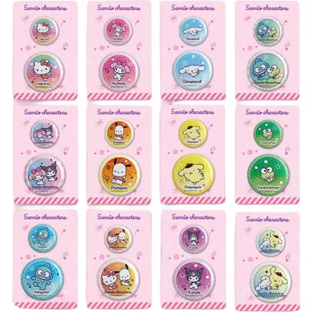 简动文创 三丽鸥角色 午后游戏款 马口铁谷子 徽章