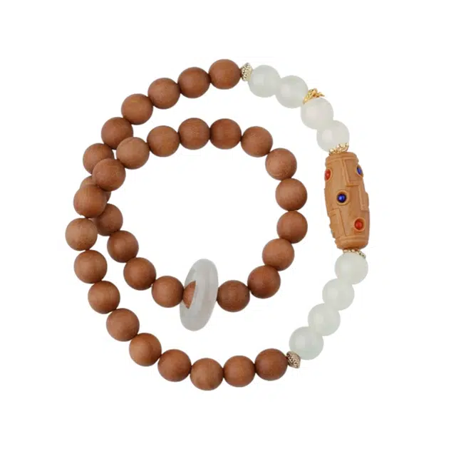 子婳 佛珠念珠诸事顺利平安喜乐新中式复古民族风雅致高级感#好运 檀木 手串 男女同款情侣款