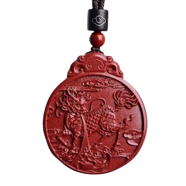 茂琼 火麒麟吊坠五行缺火补火小众百搭高级感饰品#好运 朱砂 项链 男女同款情侣款