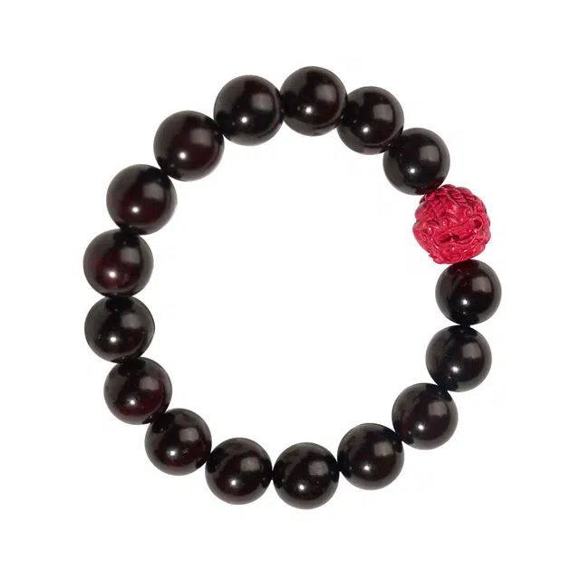 天纵 诸事顺利八方来财 高端红木佛珠搭配祥瑞貔貅转运珠 新中式复古国潮文玩 修身养性平安好运念珠 紫檀属 手串 男女同款情侣款