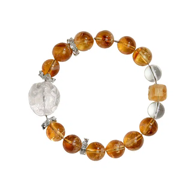 全年红 狐狸招财转运#好运 黄水晶 手串 女款