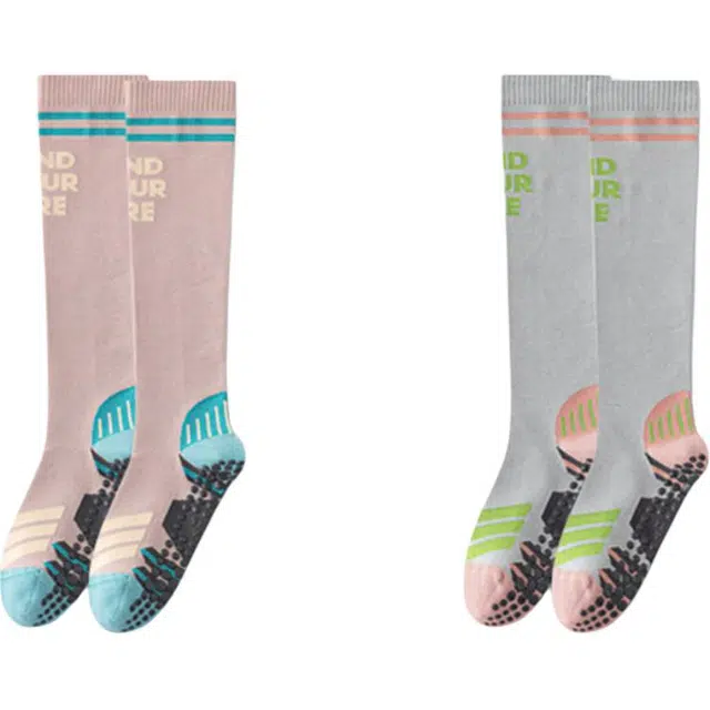 潞优野 压力小腿运动袜专业跑步跳绳健身瑜伽防滑专用骑行高筒袜 女款