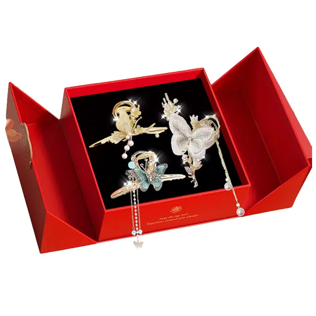 妖娆猫 轻奢蝴蝶麦穗花朵鲨鱼日常轻奢通勤简约百搭精致高级感优雅气质#好运 合金 发夹 女款