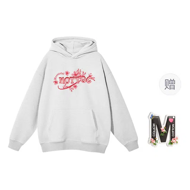 棉购 连帽春秋秋冬加绒加厚潮流学生美式重磅外套宽松休闲个性创意卫衣男 女款