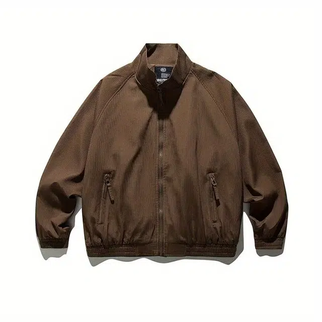 洞洞拐 棉服高级感潮牌美式无帽立领日系复古棒球服外套夹克 男女同款