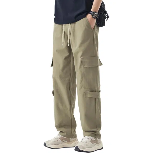 洞洞拐 直筒宽松潮流百搭运动工装裤 男女同款