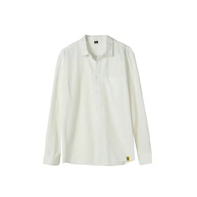 普鲁士多特蒙德 潮流痞帅美式简约男士衬衣高级感纯色舒适透气宽松翻领长袖服装 上衣 衬衫 男女同款