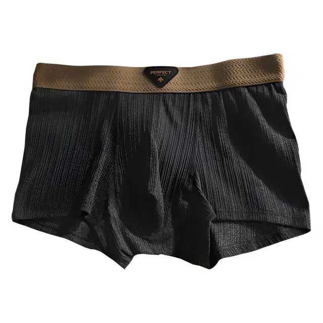 莫代尔 美拉德色系柔软亲肤四角裤高弹舒适透气中腰短裤日常休闲百搭平角内裤 男款