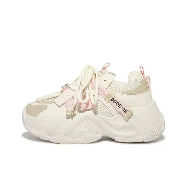 PARK DANCE Thick Sole Mesh Sneakers