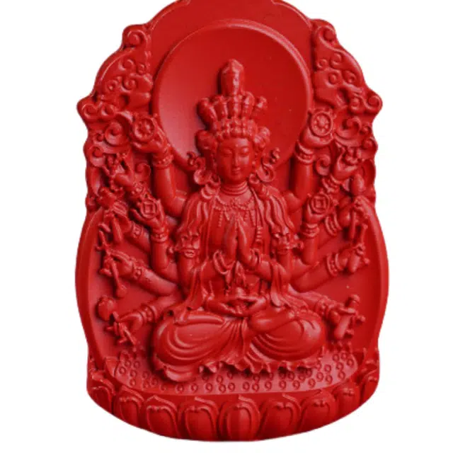 茂琼 平安好运 简约时尚生肖本命佛吊坠本命年守护神小众百搭高级感 朱砂 项链 男女同款情侣款