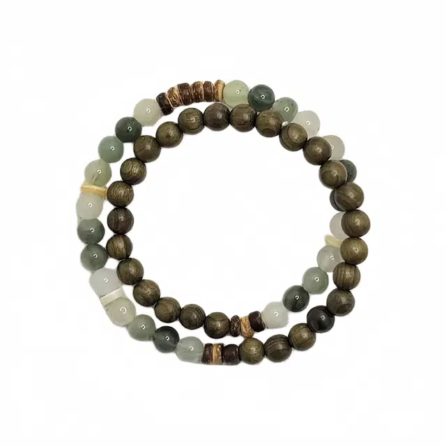 丰运阁 青檀映翠 学业上岸步步高升平步青云 平安纳福招财进宝 文玩复古盘玩念珠招财好运转运珠 檀木 手串 男女同款情侣款