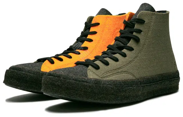 J.W.Anderson x Converse 1970s Hi "Stone Grey Flame Orange"