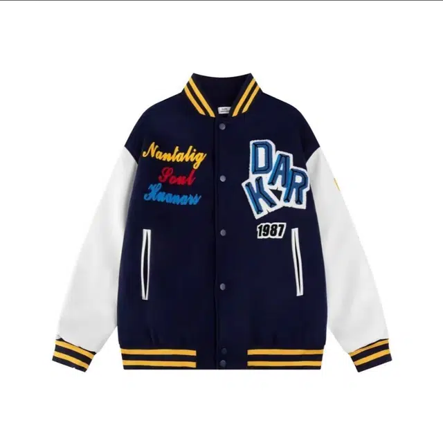 稻草人  美式复古国潮字母刺绣棒球服 男女同款