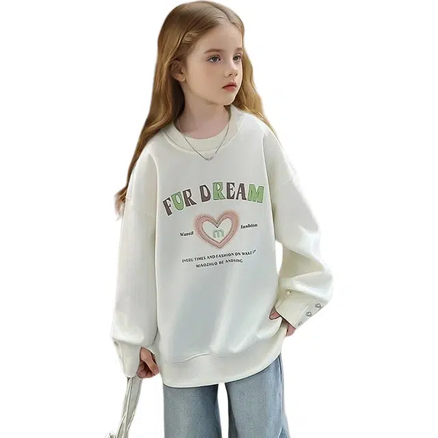韩素伊卫衣 女童春秋款女孩春款中大儿童洋气纯棉打底衫上衣服潮春装 青少年