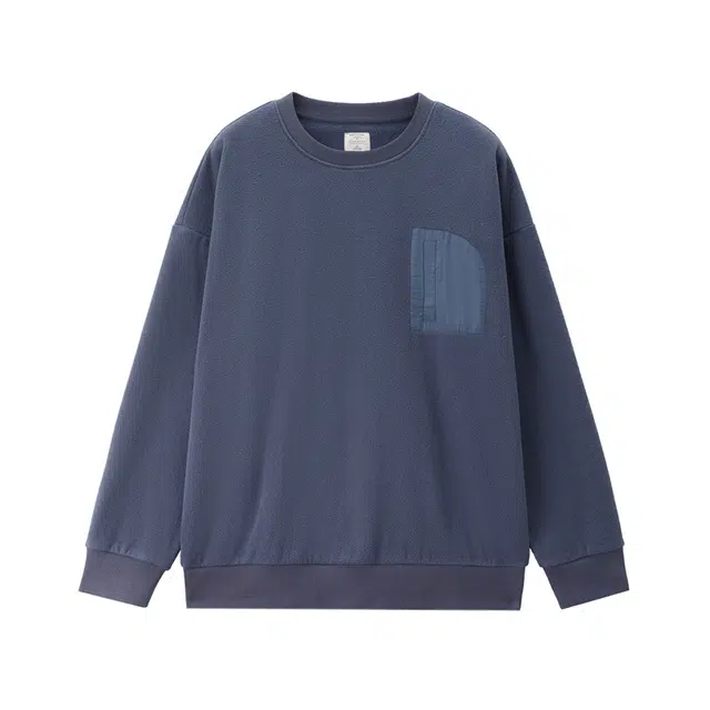 佐丹奴 摇粒绒套头衫拼布假袋圆领抓绒上衣卫衣 女款