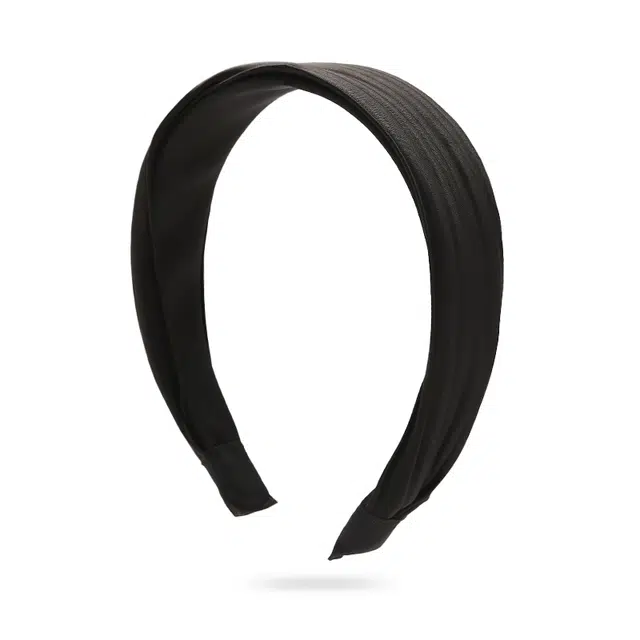 如花梦 气质百搭端庄条纹宽边高颅顶洋气压发 布艺 发箍 女款