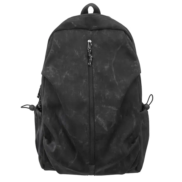 德力熊 时尚印花大容量休闲背包初中高中大学生轻便书包潮流旅行包 尼龙 双肩包 常规 男女同款情侣款 黑色/白色/绿色/灰色/红色