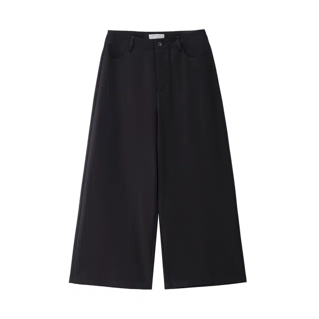 佐丹奴 磨毛通勤中腰阔腿八分裤休闲裤 女款