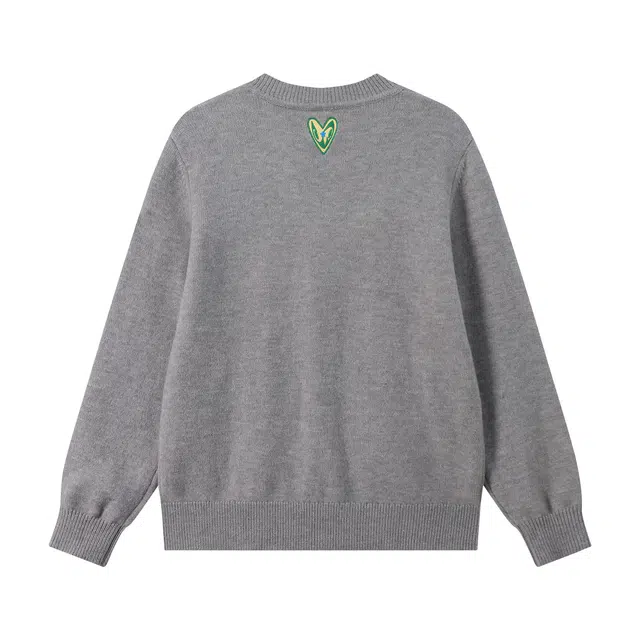 江南先生 公园私奔计划趣味重工立体刺绣宽松舒适开衫情侣秋扣子毛衣 男女同款